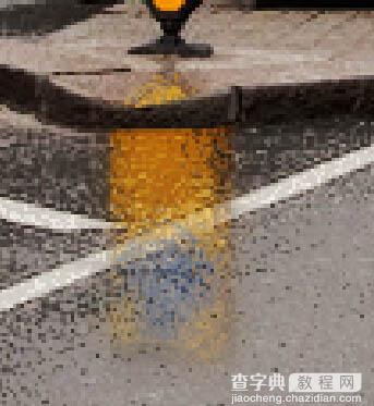 Photoshop将街道图片调出雨水湿润的路面23