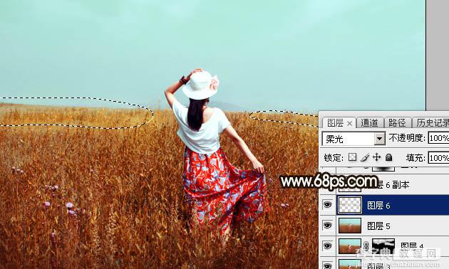 Photoshop为草原上的人物加上唯美的逆光效果27