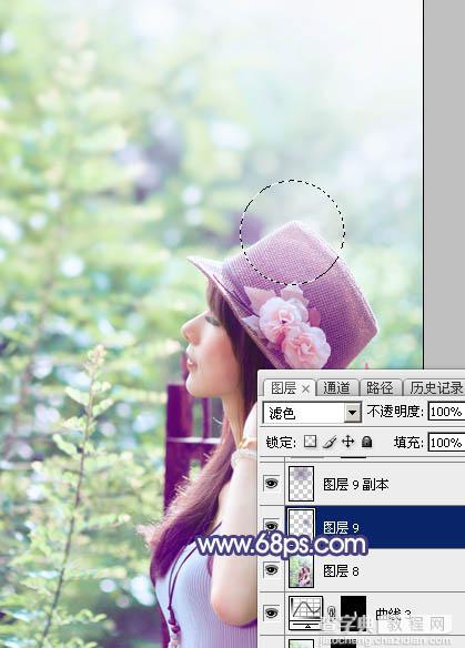Photoshop为外景美女图片打造清爽的夏季淡色调43
