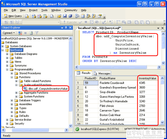 在ASP.NET 2.0中操作数据之七十四：用Managed Code创建存储过程和用户自定义函数(下部分)4