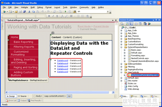 在ASP.NET 2.0中操作数据之二十九：用DataList和Repeater来显示数据2