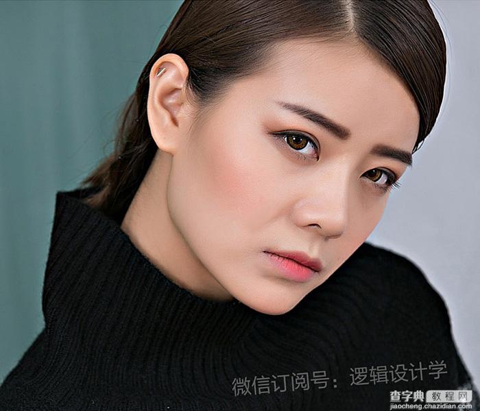PS利用中性灰给商用大头人像精细磨皮2