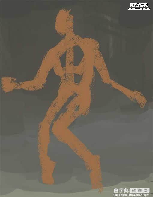 photoshop 鼠绘一张MJ的经典舞步油画2