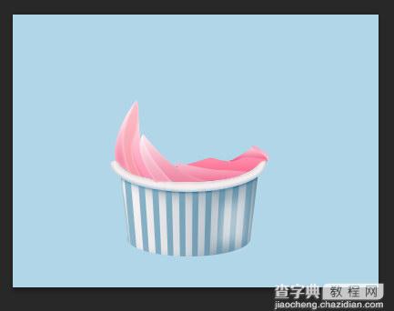 Photoshop制作一个美味的粉色冰淇淋图标教程41