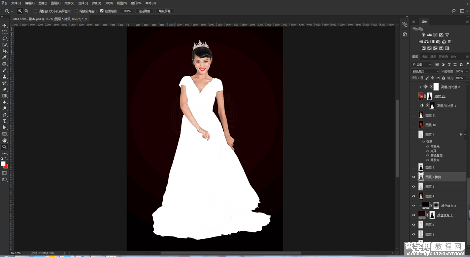 Photoshop给内景婚纱照片添加绚丽火焰装饰艺术效果6