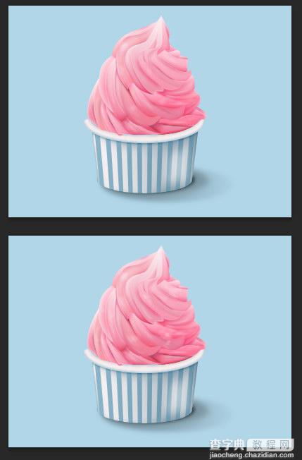 Photoshop制作一个美味的粉色冰淇淋图标教程61