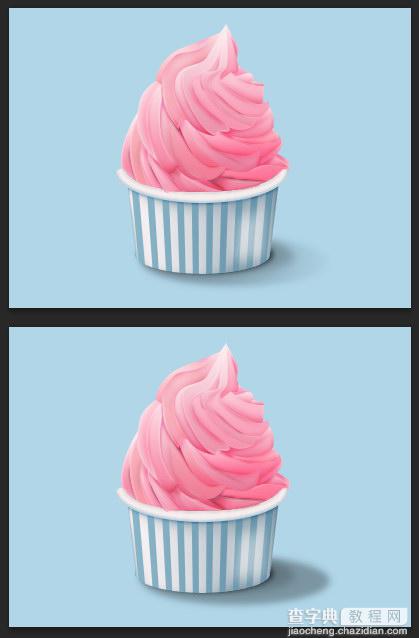 Photoshop制作一个美味的粉色冰淇淋图标教程57