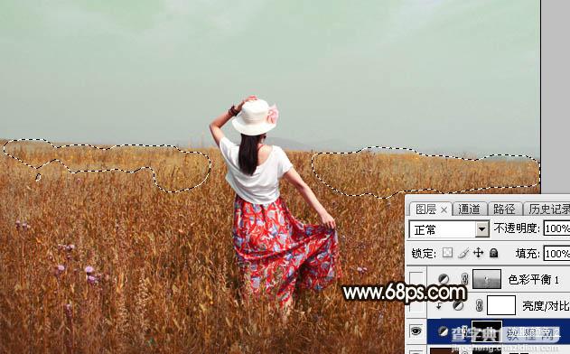 Photoshop为草原上的人物加上唯美的逆光效果12