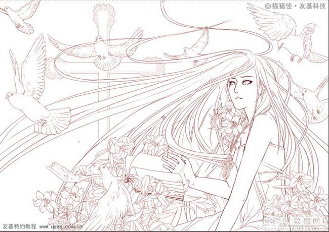 photoshop鼠绘纯洁的天堂圣女3