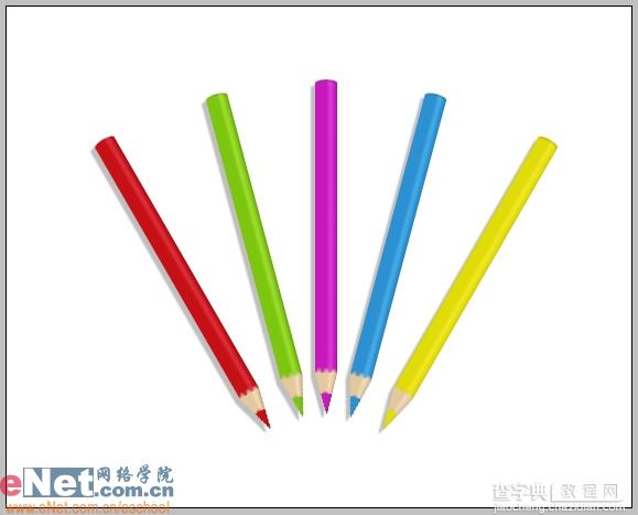 PS造形和调色技巧:儿童喜欢的彩色铅笔1