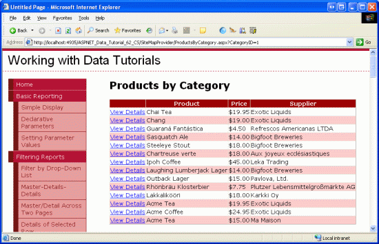 在ASP.NET 2.0中操作数据之六十：创建一个自定义的Database-Driven Site Map Provider11