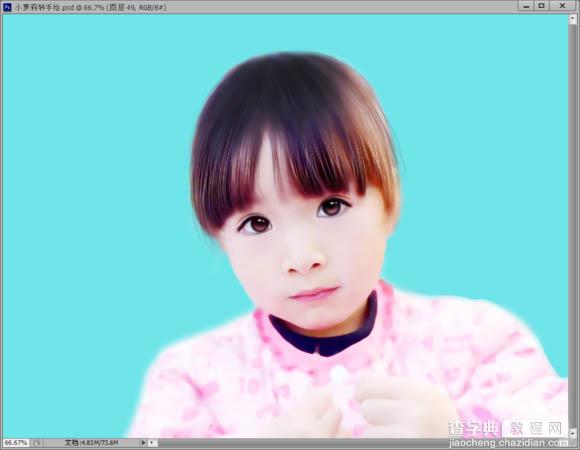 Photoshop将超萌儿童照片转为可爱的仿手绘效果56