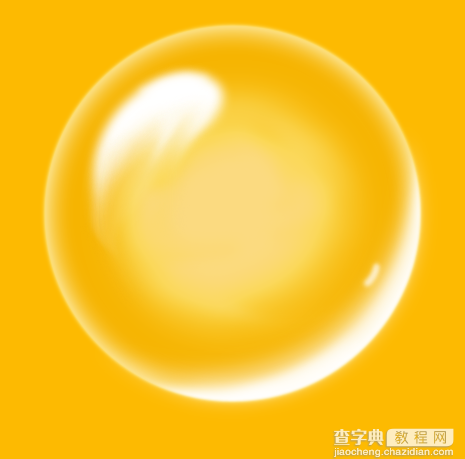 PS绘制很有质感的黄色透明气泡7