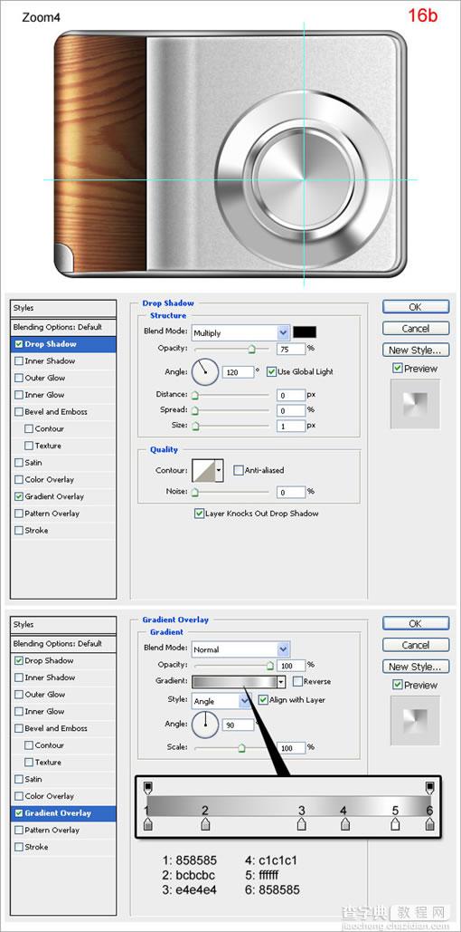 Photoshop CS3 绘制木质逼真的数码相机29