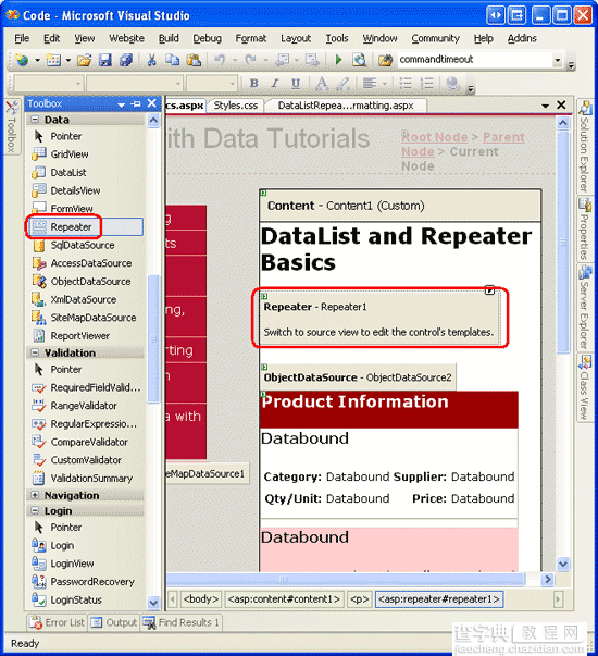 在ASP.NET 2.0中操作数据之二十九：用DataList和Repeater来显示数据13