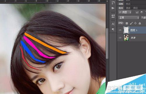 Photoshop为头发增加漂亮的色彩4