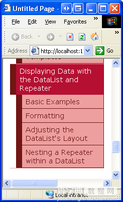 在ASP.NET 2.0中操作数据之二十九：用DataList和Repeater来显示数据3