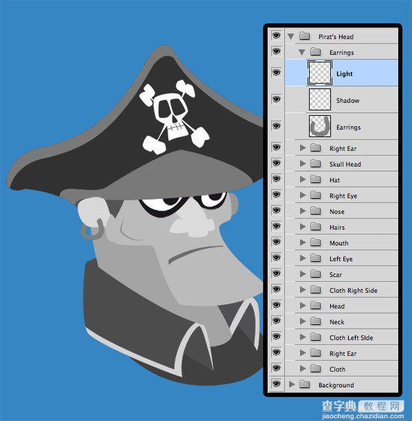 Photoshop鼠绘制出海盗角色效果9