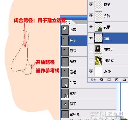 PS教程:新手学会绘制人物的鼻子2
