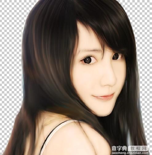 如何使用PS转手绘：为美女照片制作手绘效果图文详细教程9