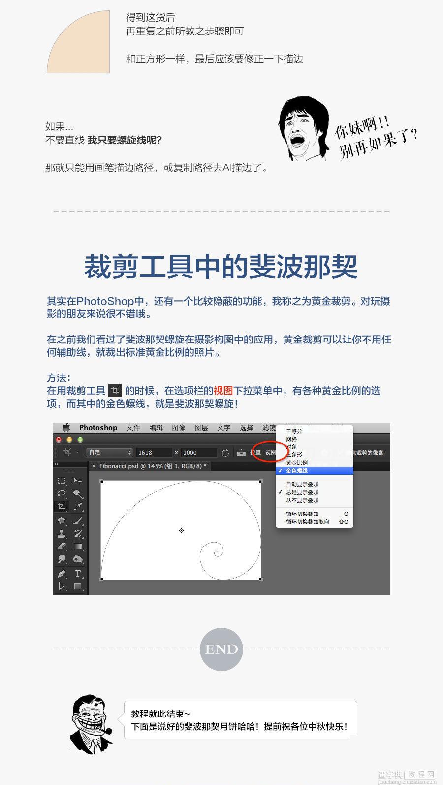 斐波那契螺旋是什么?教你用PS快速绘制精确的斐波那契螺旋11