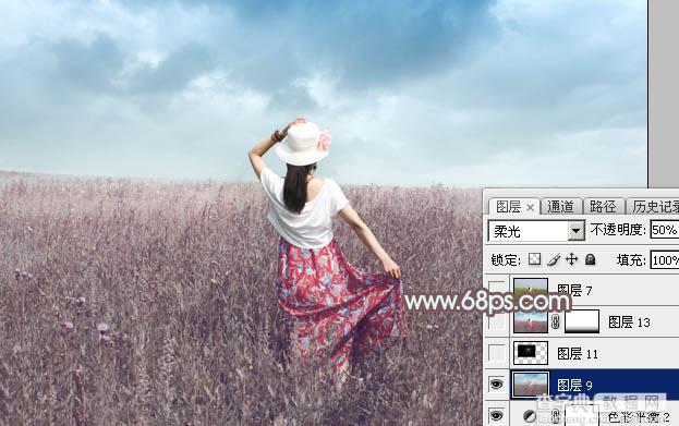 Photoshop外景图片将打造小清新的韩系秋季色效果35