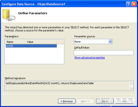 在ASP.NET 2.0中操作数据之六：编程设置ObjectDataSource的参数值8