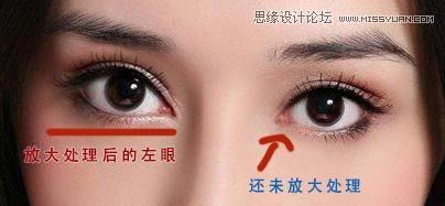 使用Photoshop液化和变形工具增大人像眼睛9