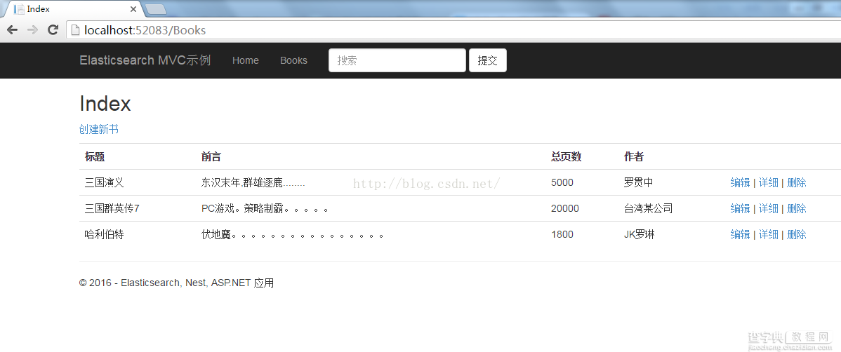 Elasticsearch.Net使用教程 MVC4图书管理系统（2）3