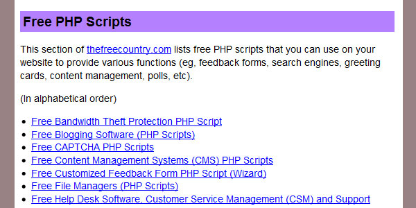推荐10个提供免费PHP脚本下载的网站11