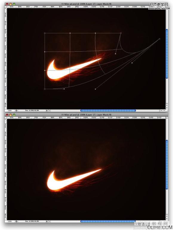 Photoshop 绘制火焰Nike标志教程10