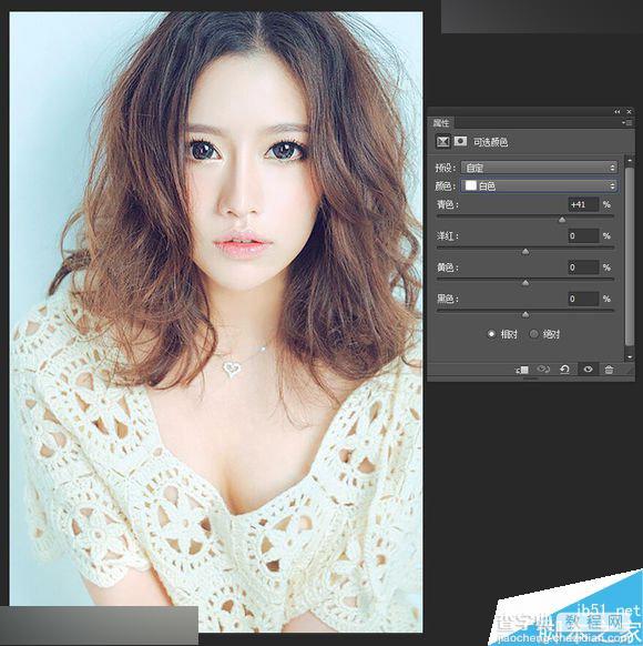 Photoshop给清纯女孩打造唯美的封面手绘效果图11