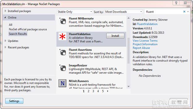 ASP.NET MVC5验证系列之Fluent Validation2