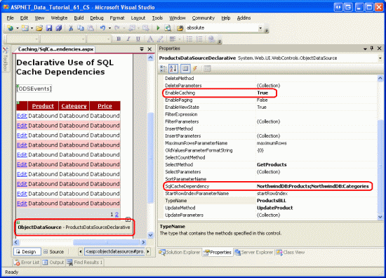 在ASP.NET 2.0中操作数据之五十九：使用SQL缓存依赖项SqlCacheDependency9