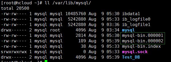 Linux上通过binlog文件恢复mysql数据库详细步骤2