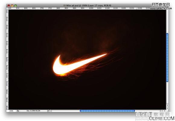 Photoshop 绘制火焰Nike标志教程12