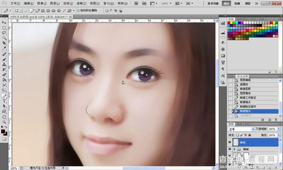 Photoshop将素颜手机人像转为水润的仿手绘效果99
