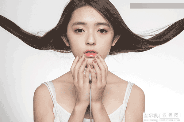 Photoshop调出女孩子粉嫩细腻的肤色效果图4