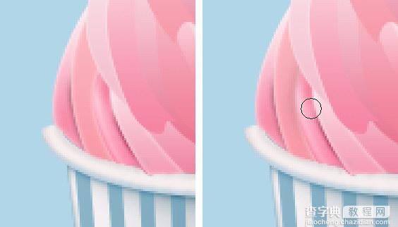 Photoshop制作一个美味的粉色冰淇淋图标教程48