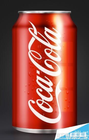 Photoshop手绘一个逼真的可口可乐易拉罐1