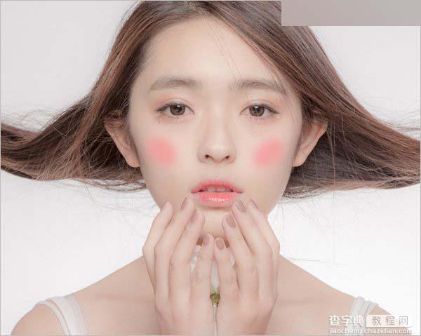 Photoshop调出女孩子粉嫩细腻的肤色效果图8