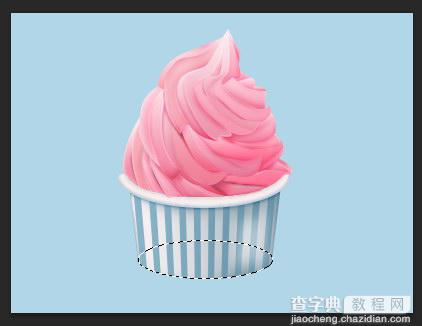 Photoshop制作一个美味的粉色冰淇淋图标教程52