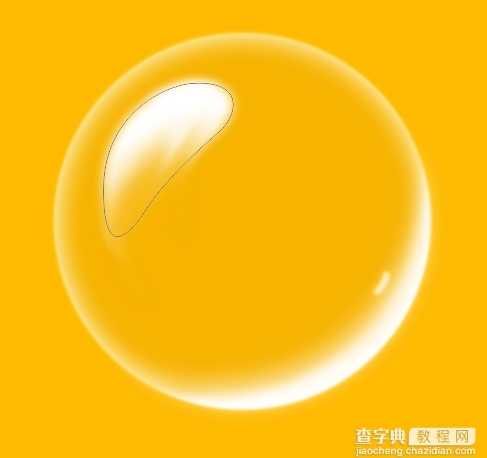 PS绘制很有质感的黄色透明气泡5