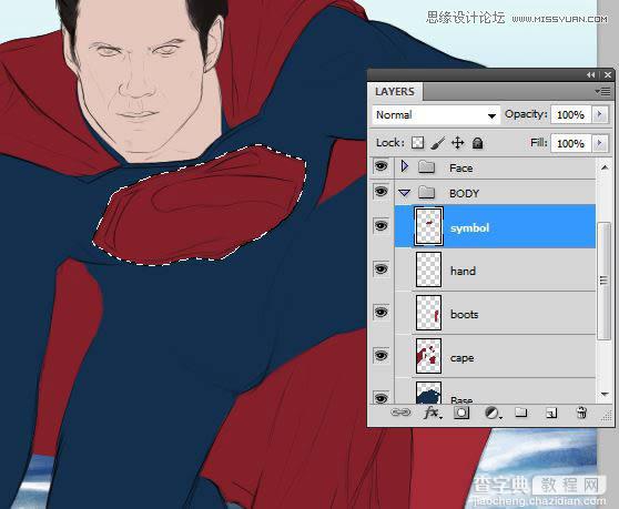 Photoshop鼠绘制作新版超人钢铁侠18