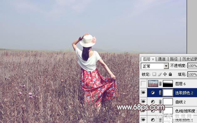 Photoshop外景图片将打造小清新的韩系秋季色效果16