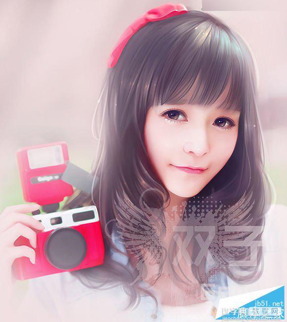 Photoshop结合SAI软件给可爱女孩照片做转手绘处理效果1