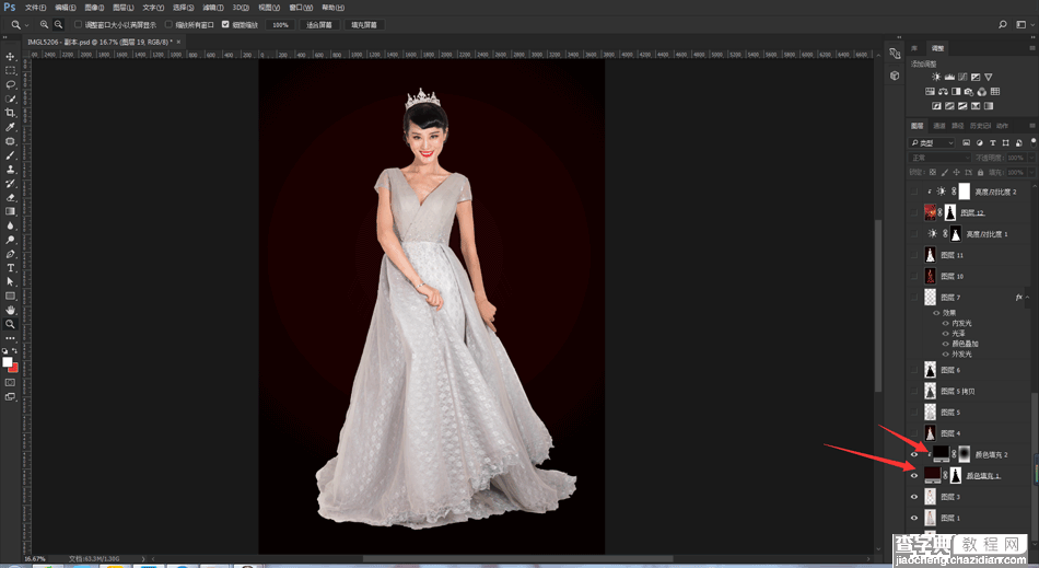 Photoshop给内景婚纱照片添加绚丽火焰装饰艺术效果4