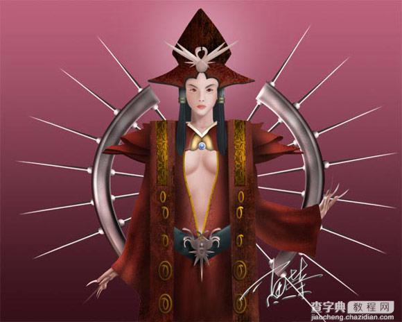 ps绘制古装美女效果1