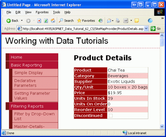在ASP.NET 2.0中操作数据之六十：创建一个自定义的Database-Driven Site Map Provider14
