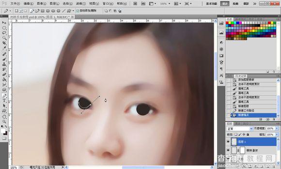 Photoshop将素颜手机人像转为水润的仿手绘效果30